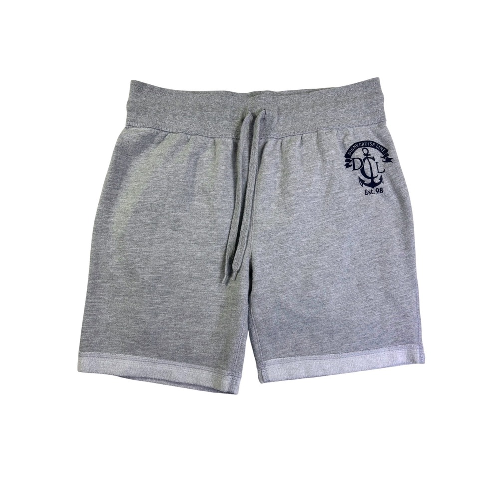 Disney Cruise Line DCL Anchor Logo Sweat Shorts Gray Mens Large Est 98 Lounge